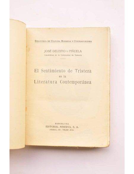 El sentimiento de tristeza en la literatura contemporánea