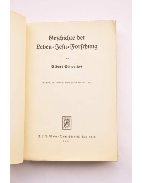 Gefchichte der leben Jefu Forfchung