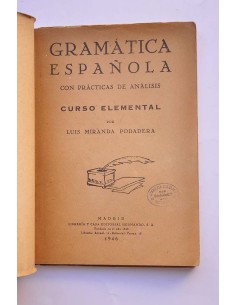 Gramática española con prácticas de análisis. Curso... 2