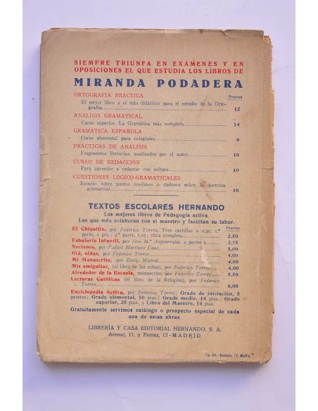 Gramática española con prácticas de análisis. Curso elemental