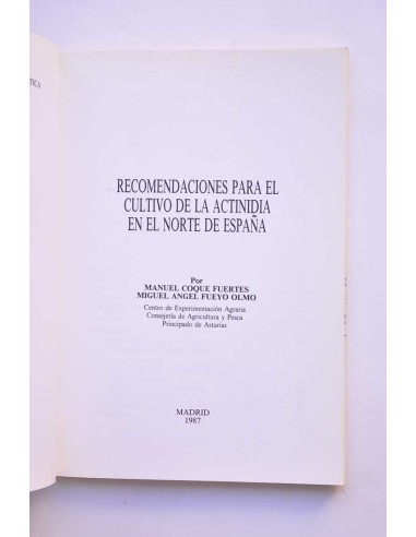 Recomendaciones para el cultivo actinidia en el...