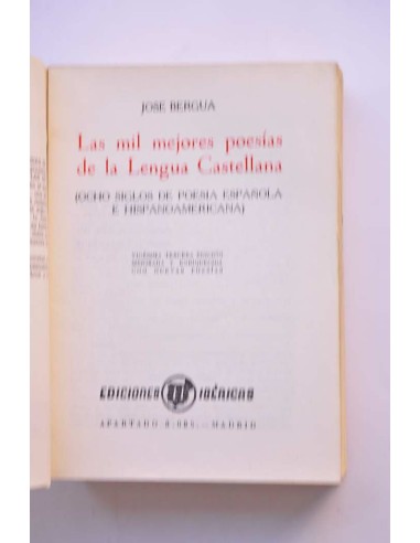 Las mil mejores poesías de la lengua castellana
