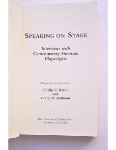 Speaking on stage. Interviews with contemporany american... 2