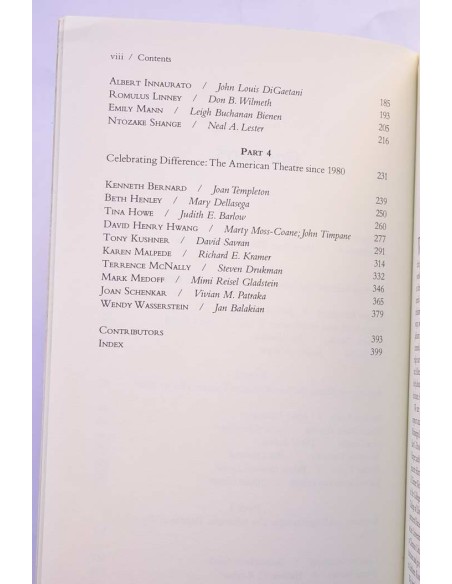 Speaking on stage. Interviews with contemporany american playwrights