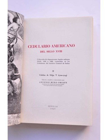 Cedulario americano del siglo XVIII. II. Cédula...