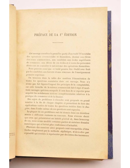 Petite Traité mathématique et pratique des operations comerciales et finnacières. I. Arithmétique commerciale
