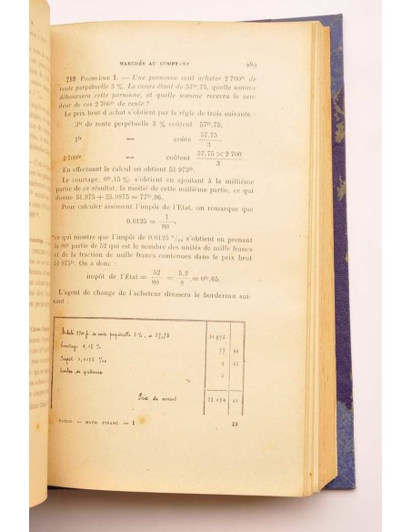 Petite Traité mathématique et pratique des operations comerciales et finnacières. I. Arithmétique commerciale