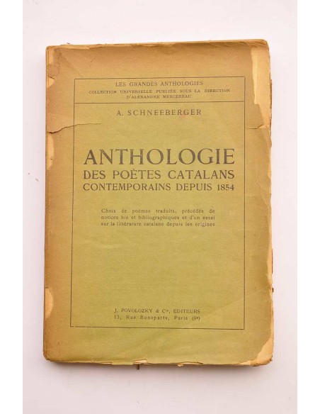 Anthologie des poètes catalans contemporains depuis 1854