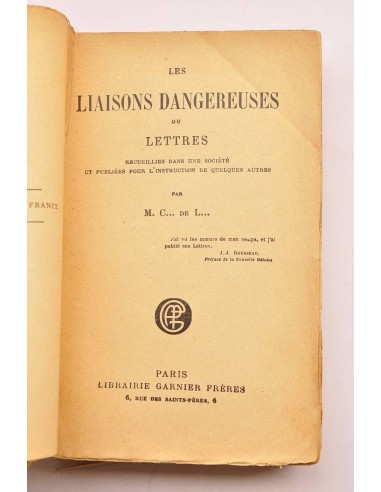 Le liaisons dangereuses