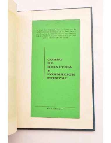 Memoria del I Curso de didáctica y formación...