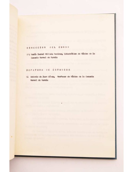Memoria del I Curso de didáctica y formación musical