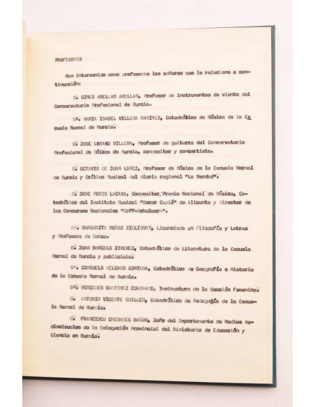 Memoria del I Curso de didáctica y formación musical