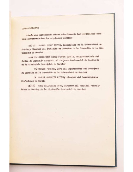 Memoria del I Curso de didáctica y formación musical