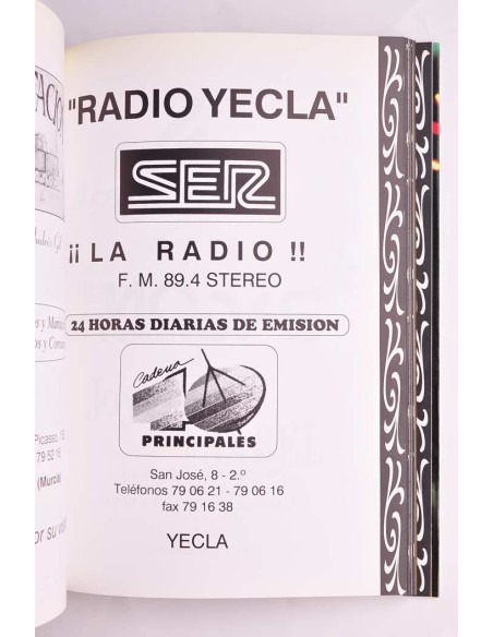 Fiestas de La Virgen, Yecla, 1992. Programa oficial