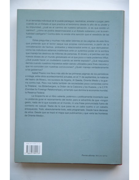 La sospecha : el complot que amenaza la sociedad actual