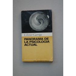 Panorama de la psicología actúal