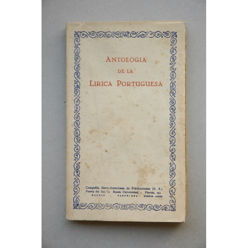 ANTOLOGIA de la lírica portuguesa