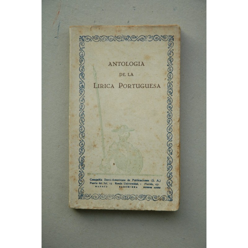 ANTOLOGIA de la lírica portuguesa