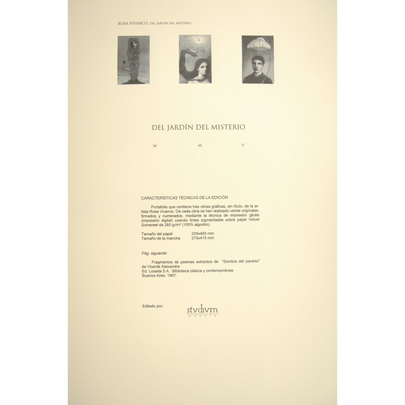 Del jardín del misterio : grabados originales