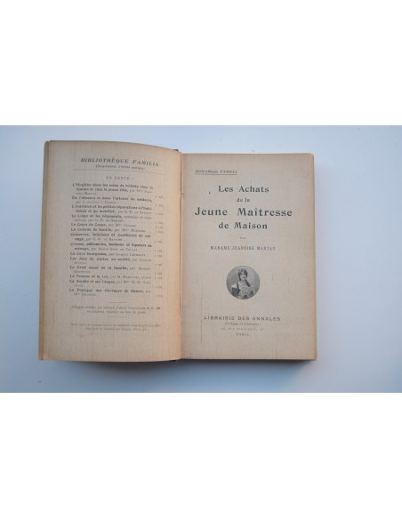 Les achats de la jeune maìtresse de maison