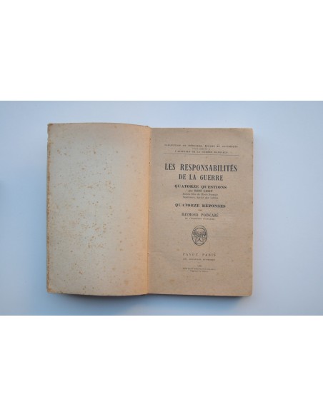 Les responsabilités de la guerre, quatorze questions