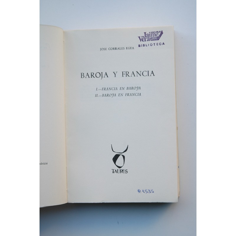 Baroja y Francia