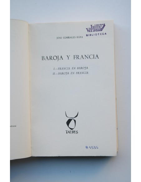 Baroja y Francia