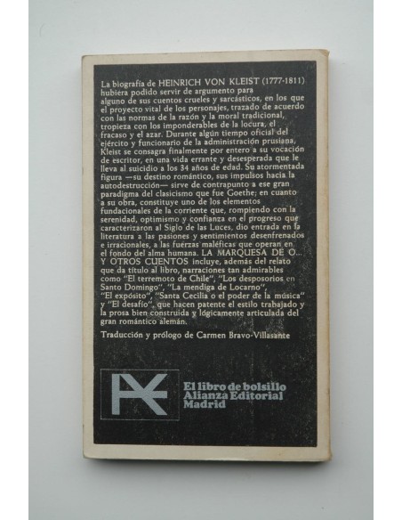La marquesa de O... y otros cuentos