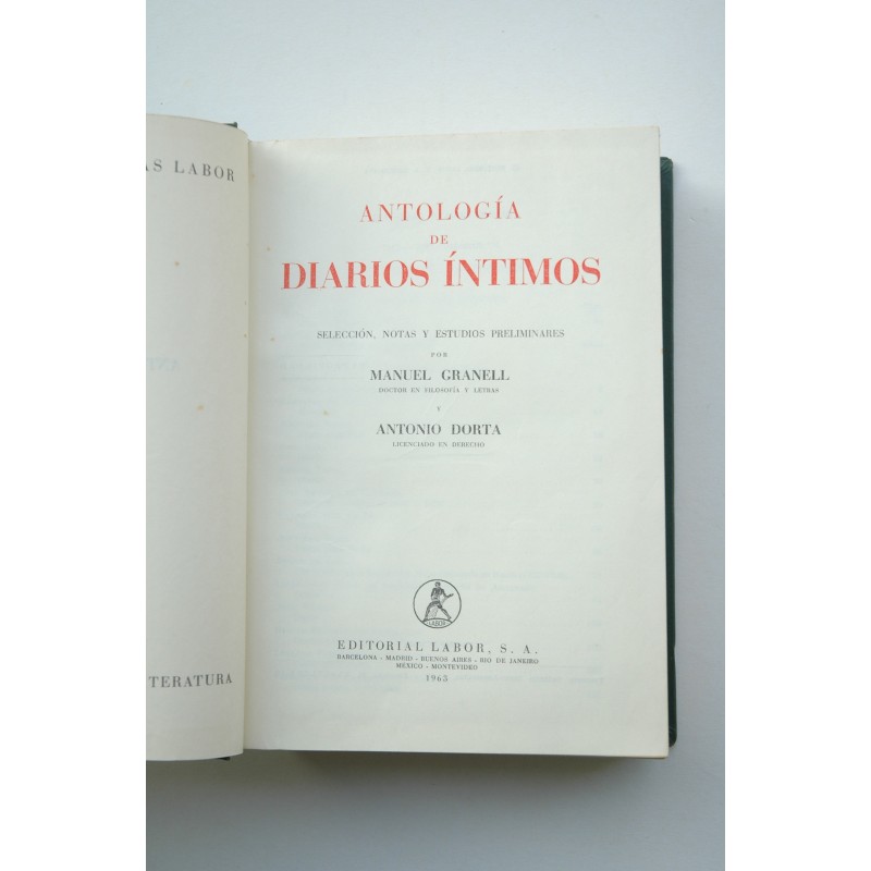 Antología de diarios íntimos