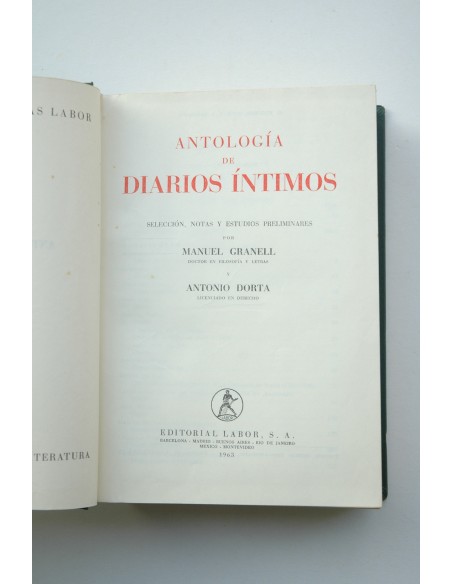 Antología de diarios íntimos