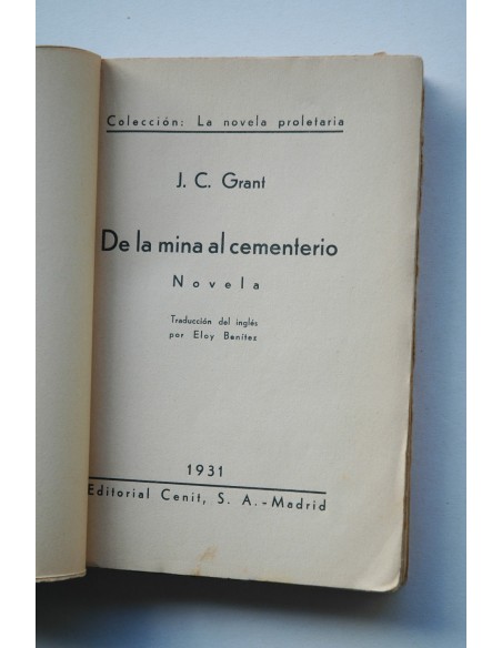 De la mina al cementerio : novela
