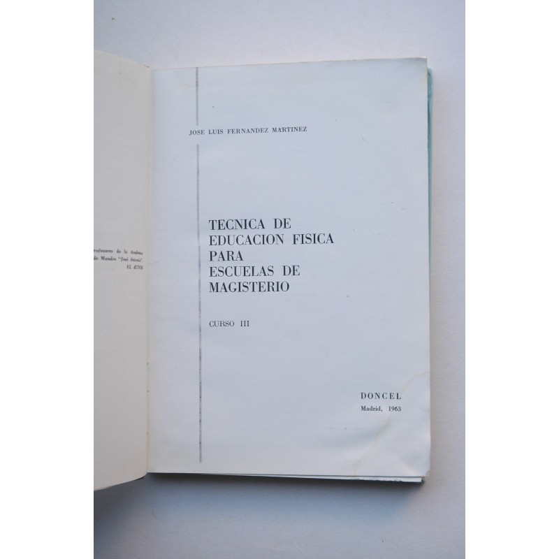 Técnica de la educación física para escuelas de...