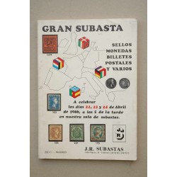 GRAN Subasta : sellos, monedas, billetes, postales,...