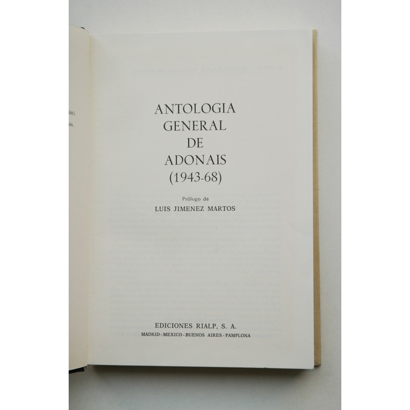 Antología general de Adonáis, 1943-68