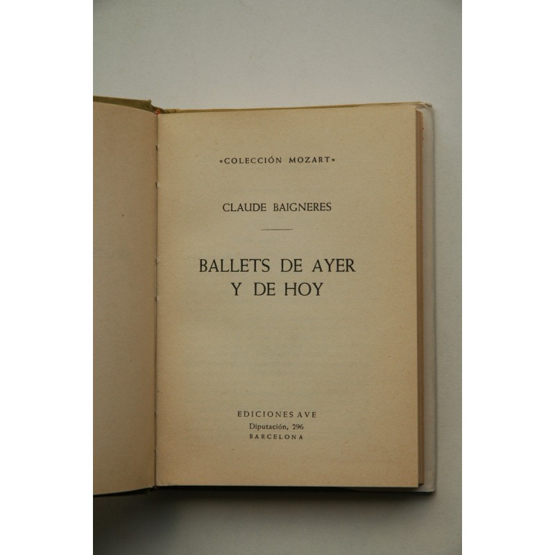 Ballets de ayer y de hoy