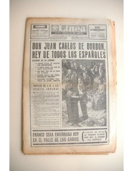 Línea (Murcia, 23 noviembre 1975) Don Juan Carlos de Borbón Rey de todos los españoles