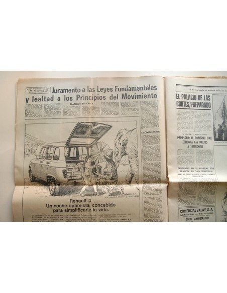 La Verdad (22 noviembre, 1975). Hoy serán proclamados Reyes de España