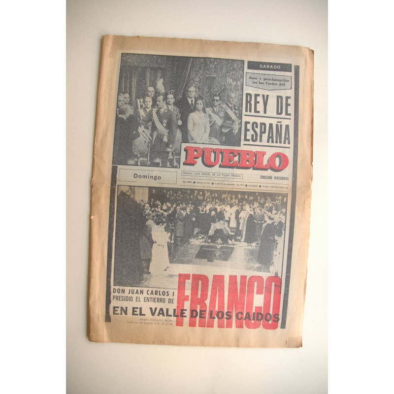 Pueblo (24 noviembre 1975) Rey de España. Entierro de Franco