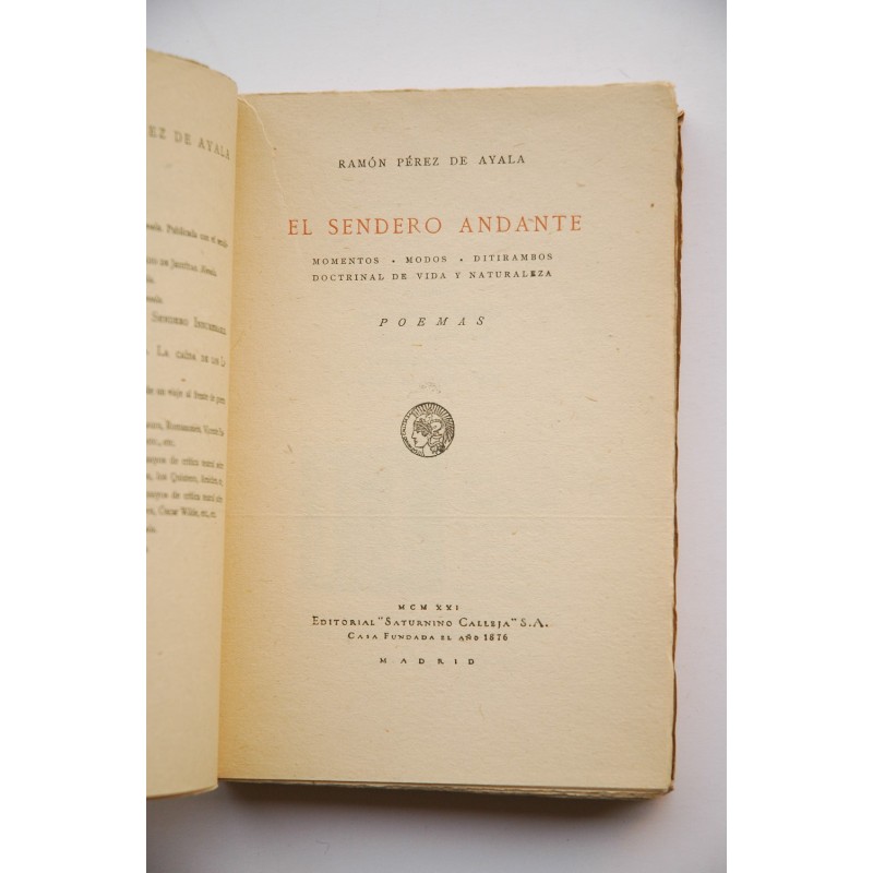 El sendero andante : poemas