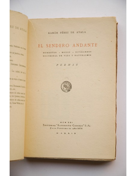 El sendero andante : poemas