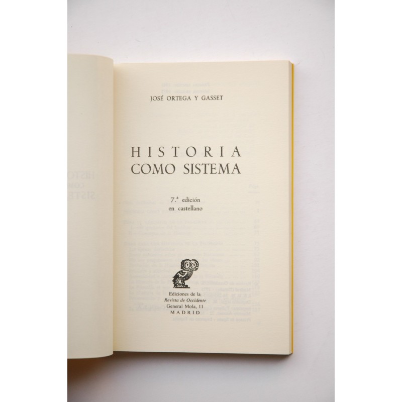 Historia como sistema