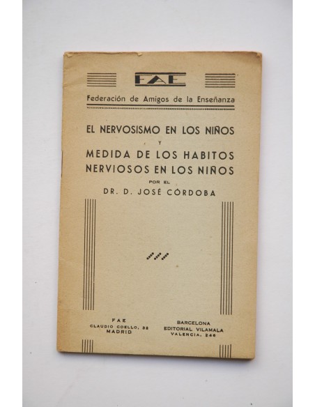 El nerviosismo de los niños y medida en los hábitos nerviosos en los niños