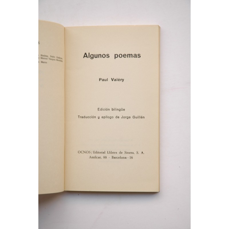 Algunos poemas