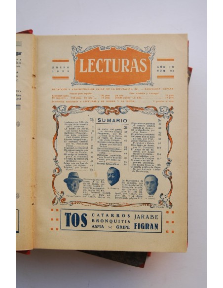 LECTURAS Nº 92-Nº 103 (enero-diciembre 1929)