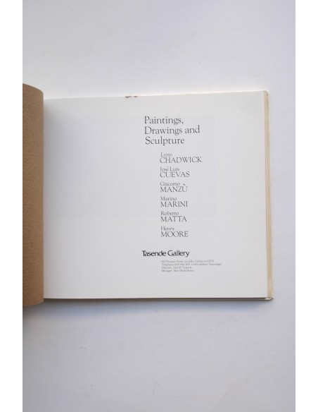 Paintings, drawings and sculpture : Lynn Chadwick, José Luis Cuevas, Giacomo Manzù, Mariano Marini, Roberto Matta, Henry Moore
