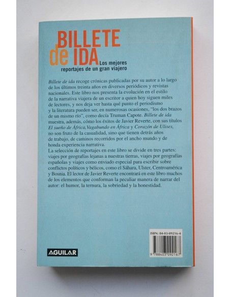 Billete de ida : los mejores reportajes de un viajero