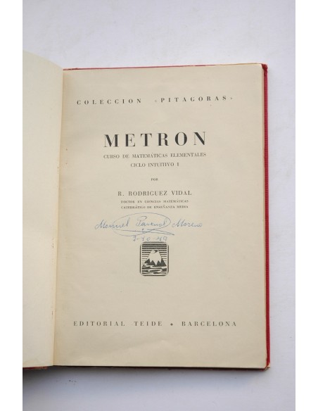 Metrón. Curso de matemáticas elementales. Curso intuitivo I