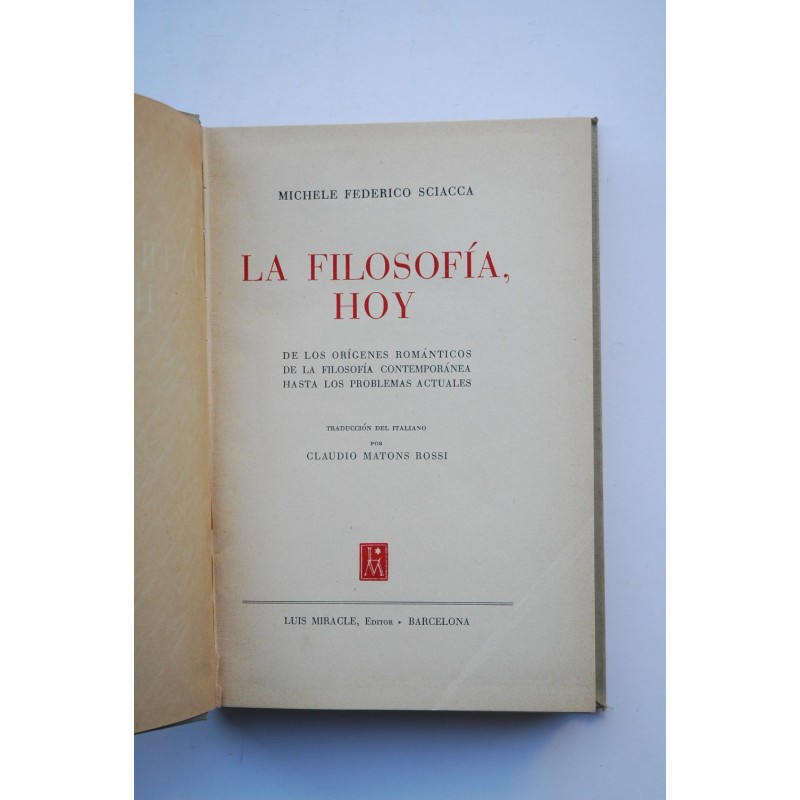 La filosofía hoy