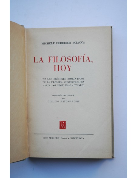 La filosofía hoy
