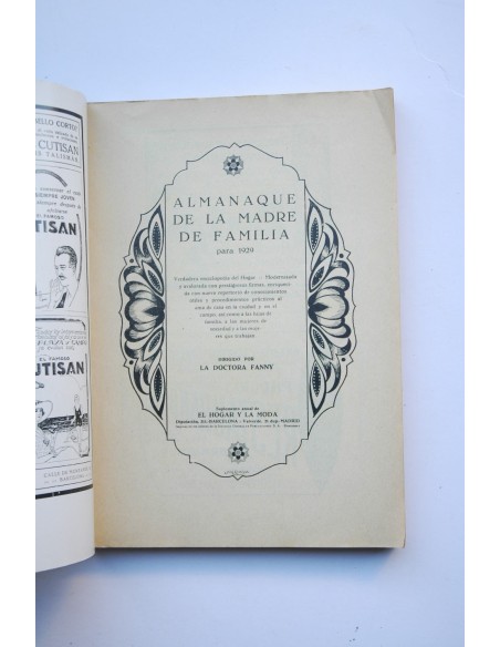 Almanaque de la madre de familia para 1929 : verdadera enciclopedia del hogar